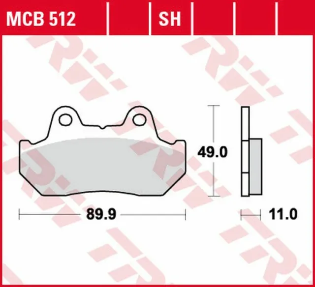 TRW Sinter Bremsbeläge hinten für Honda GL 1500 Goldwing , SE Goldwing