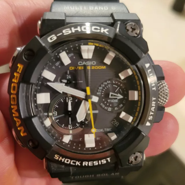 CASIO G-SHOCK GWF-A1000-1AJF Black MASTER OF G FROGMAN Men's Watch Used From JP
