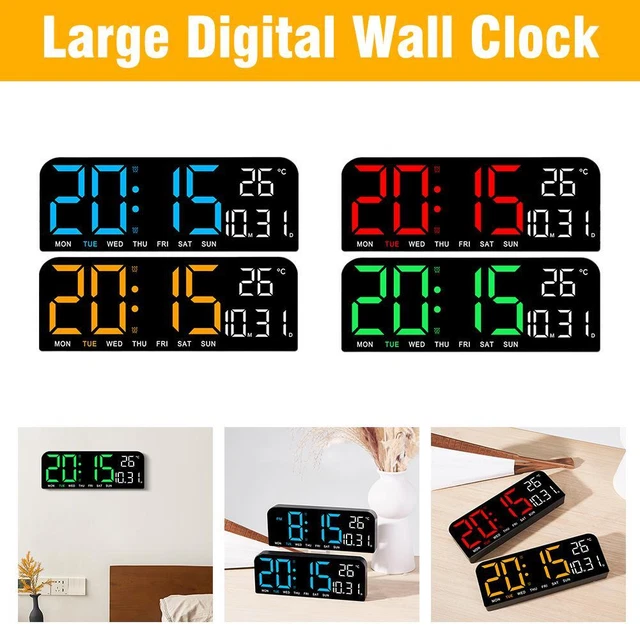NEW LARGE DIGITAL Screen Alarm Clock Minimalist LED Desktop Clock