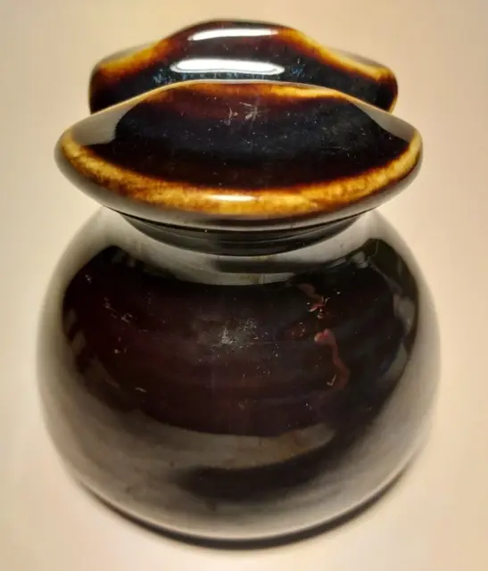 Ceramic / Porcelain Insulator - No Name - DEEP RED / BROWN - Iridescent 8
