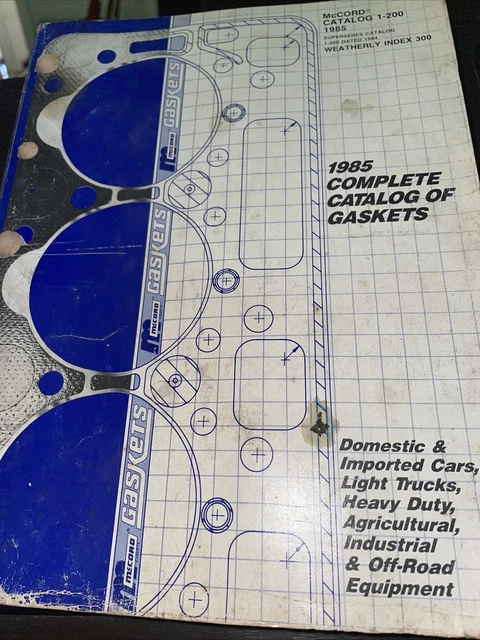 Vintage McCord Complete Catalog Of Gaskets 1985
