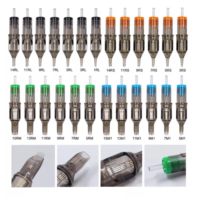 10,20,50,100 pcs Disposable  Needle Cartridge Sterile Tattoo Needle RL,RS,M1,RM