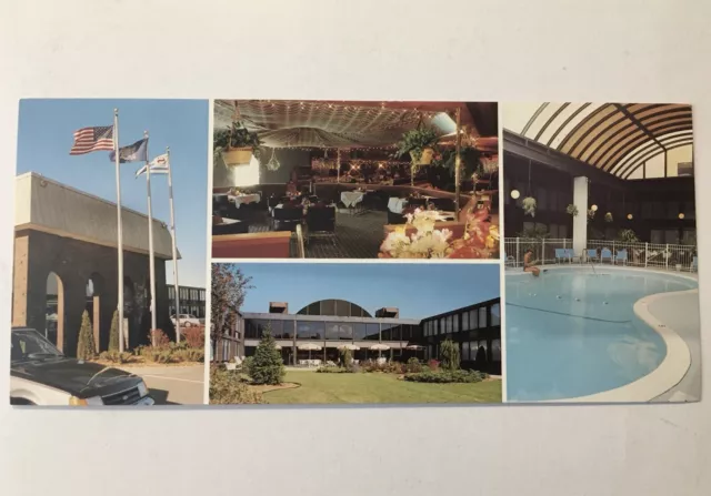 Vintage Sheraton Airport Inn Albany NY Postcard 9”x4” Advertising