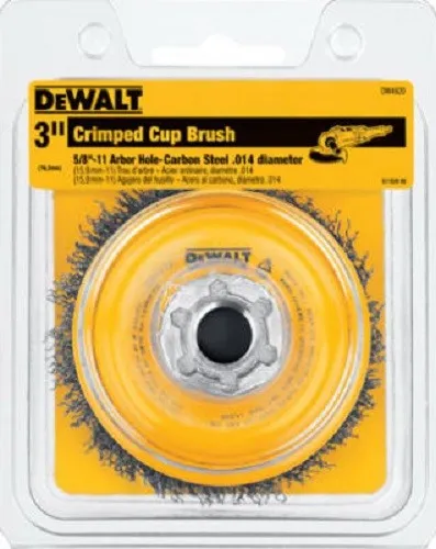 Dewalt, DW4920, 3" x 5/8"-11 Crimped Cup Brush