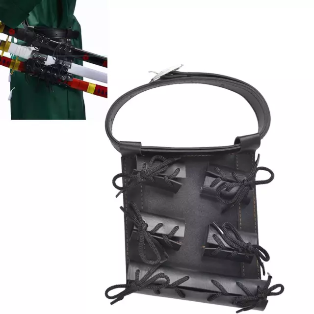 PU Leather Sword Bag Back Strap Waistband Portable Carry Bag Swords Organizing