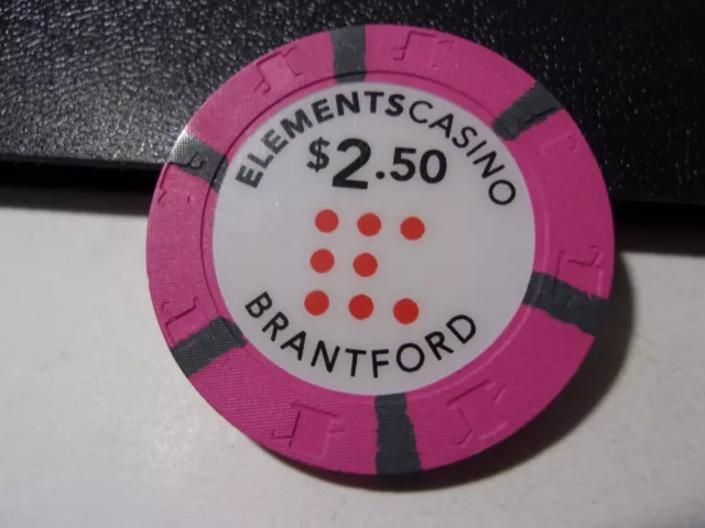 ELEMENTS CASINO $2.50 casino gaming poker chip - Brantford, Ontario - CANADA