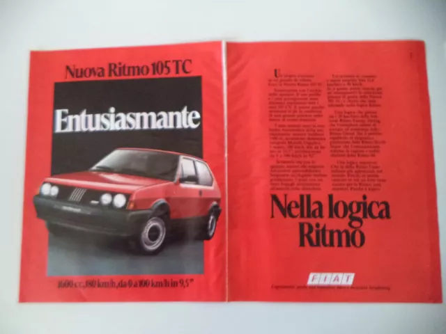 advertising Pubblicità 1983 FIAT RITMO 105 TC