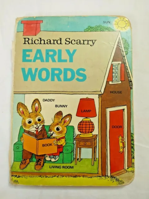 Richard Scarry Early Words Hardcover Book 1976