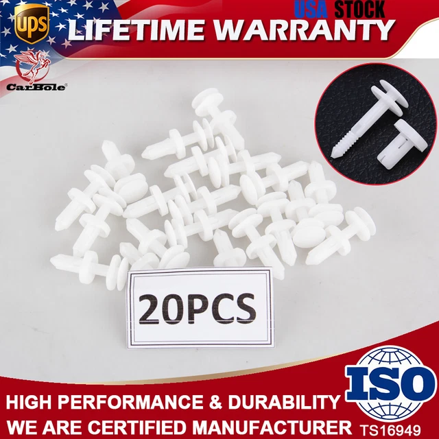 Set of 20 Retainer Clip Door Trim Panel Push For GM Truck Chevy 14.2/13/6.5mm US