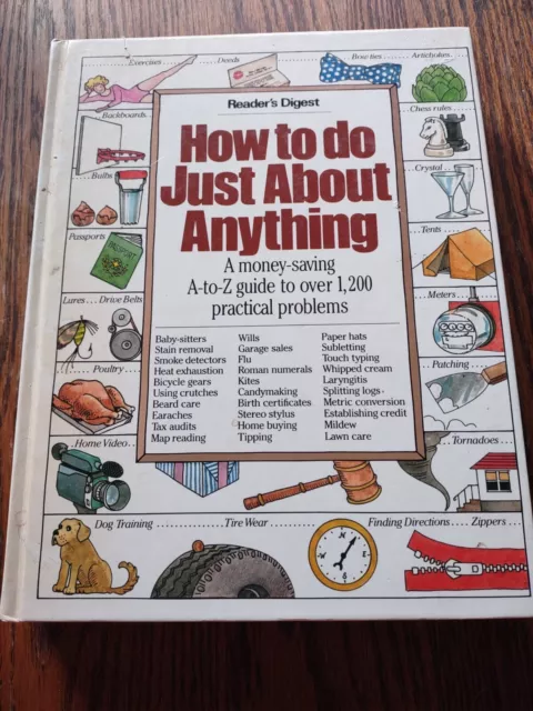 How To Do Just About Anything DIY Guide Hardcover 1986 Reader's Digest