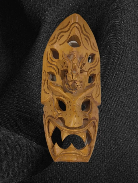 Vintage Tribal Dragon Mask, Ethnic Ifugao Bontoc, Philippines wood carving