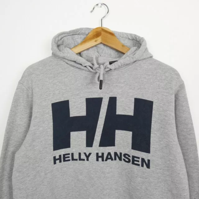 Felpa con cappuccio grigia Helly Hansen con logo grande - taglia uomo L