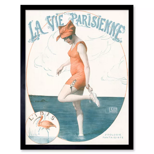 La Vie Parisienne Woman Posing as Ibis Magazine Cover Art Print Framed 12x16