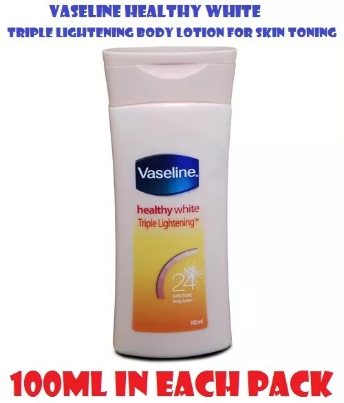 Nuevo Vaseline HEALTHY WHITE Triple Aclaradora Loción para Cuerpo Piel Tono (100