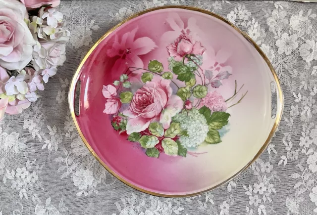 Beautiful Vintage Rose Dessert Plate - Shabby Chic, Victorian, Romantic