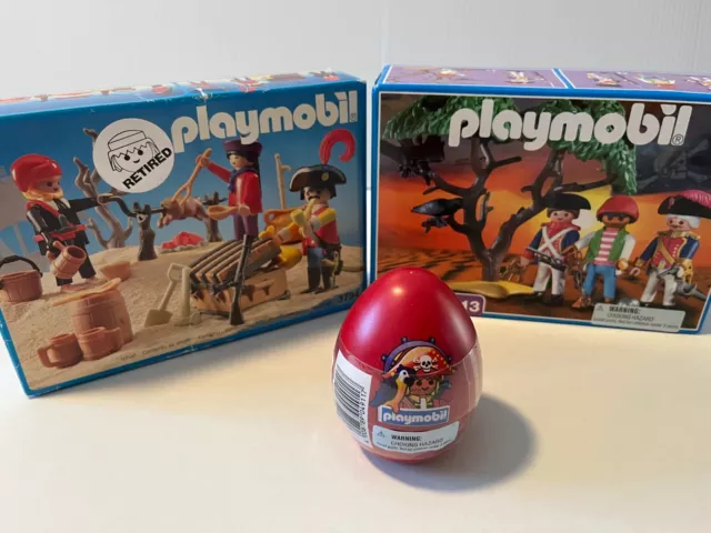 Vintage Playmobil Pirate Sets 3113 (2000) & 3794 (1990) NIB