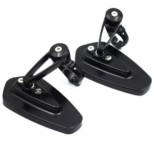 1 Pair 7/8" 22mm Motorcycle Rear View Black Handle Bar End Side Rearview Mirrors