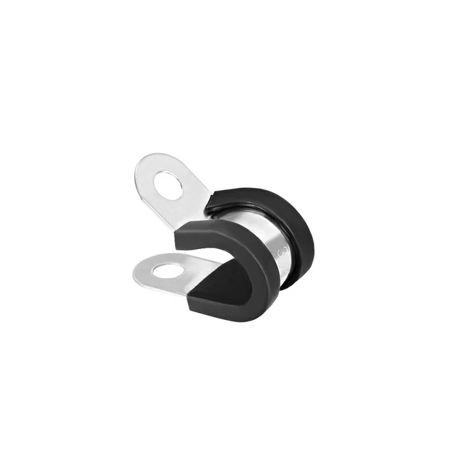 10mm Acier Inox Caoutchouc Coussinée Isolé Pince R Forme Métal Pince 5Pcs
