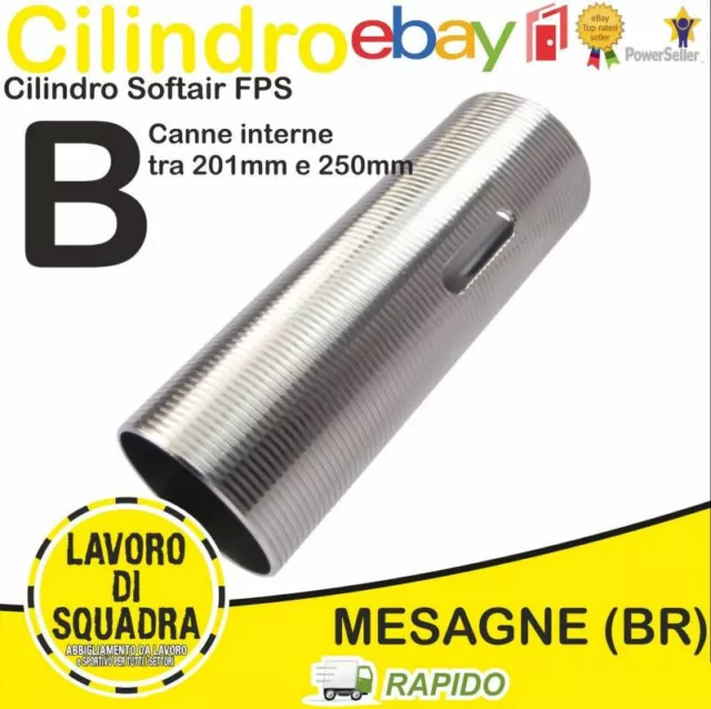 Cilindro Type B (201-250Mm) In Acciaio Inox Cnc Fps Softair