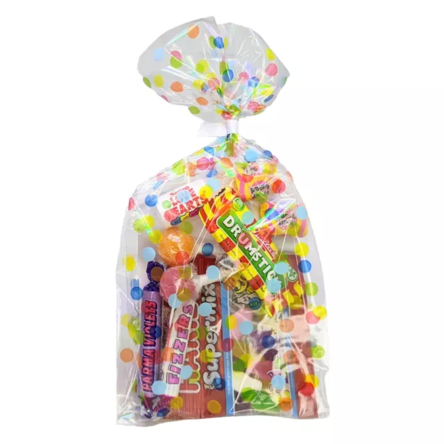 20 Childrens Pre Filled Party Sweet Bags, Kids Birthday Sweet Cone Boys Girls