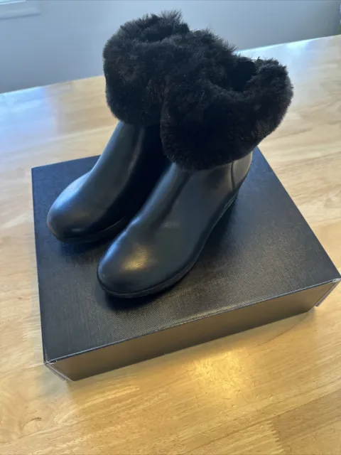 DKNY Women's Abri Wedge Ankle Bootie Size 6.5 Black