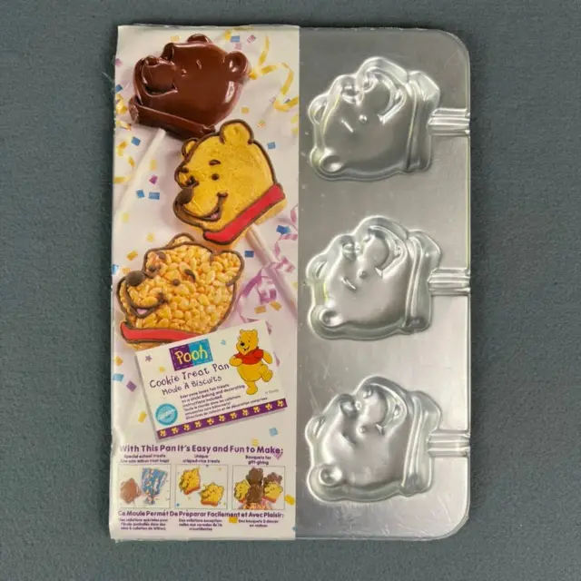 Wilton Winnie Pooh Treat Pan Cookie Cake Pop Lollipop Mold Disney Vintage New