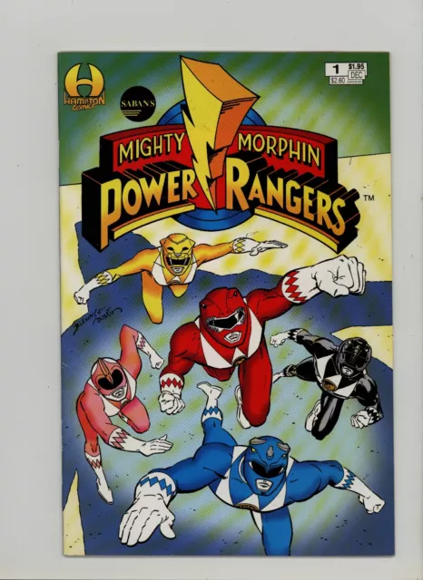 Mighty Morphin Power Rangers 1 F/VF Card Attached Hamilton Comics 1994