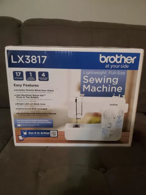 BROTHER LX3817 17-STITCH Zig Zag Sewing Machine Portable NO POWER CORD See  Pics $24.99 - PicClick