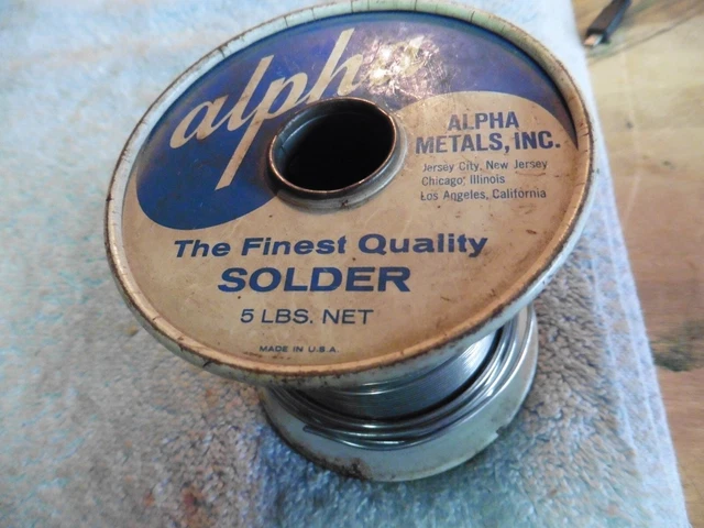 Vtg Alpha Cen-Tri-core Enegized Rosin  Solder 3lb .062 60/40 471-001035 QQS571