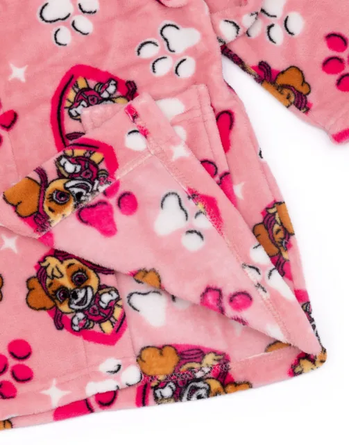 Vestido de baño con capucha Paw Patrol para niñas | Niños Skye estampado por todas partes rosa 3