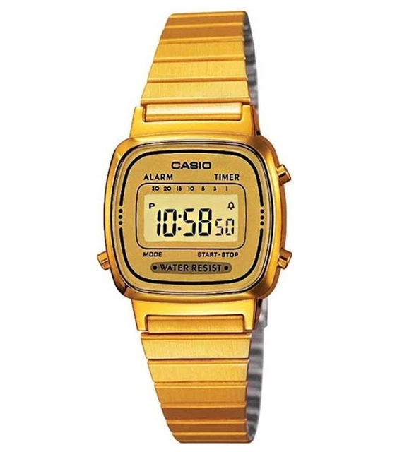 Casio La670Wga-9Df Orologio Donna Dorato Acciaio Digitale Sottocosto