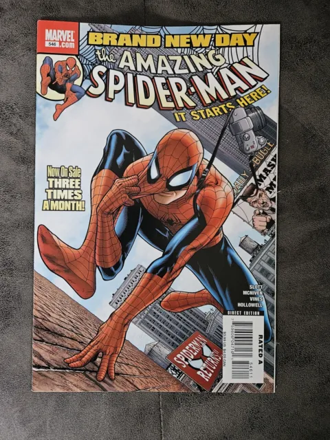 The Amazing Spiderman # 546 : Marvel Comics 2008 : 1st Appearance Of Mr Negative