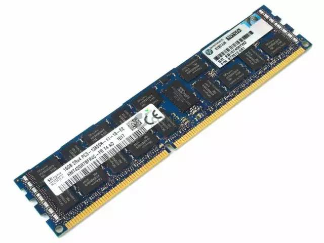 672612-081 Hp Memory 16Gb 2Rx4 Pc3 12800R Ddr3 - 684031-001, 672631-B21, Mt36Jsf