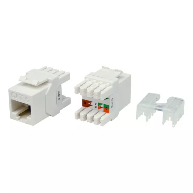 CAT6 CAT6a RJ45 Keystone Jack Socket Wall Patch Panel Modular Mount 180 Degree