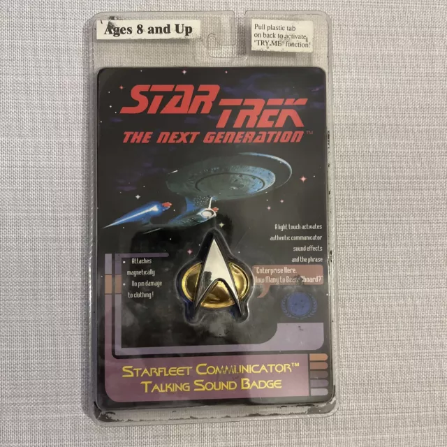 Star Trek The Next Generation Communicator Talking Magnetic Badge 1996