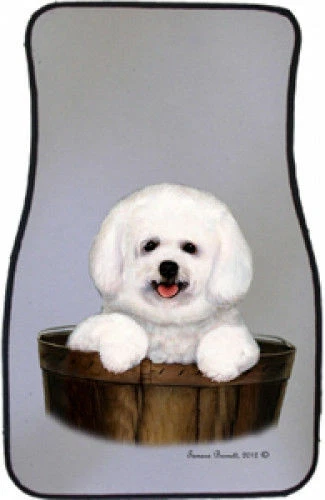 Bichon Frise Puppy Car Floor Mats Pair (TB) 36250