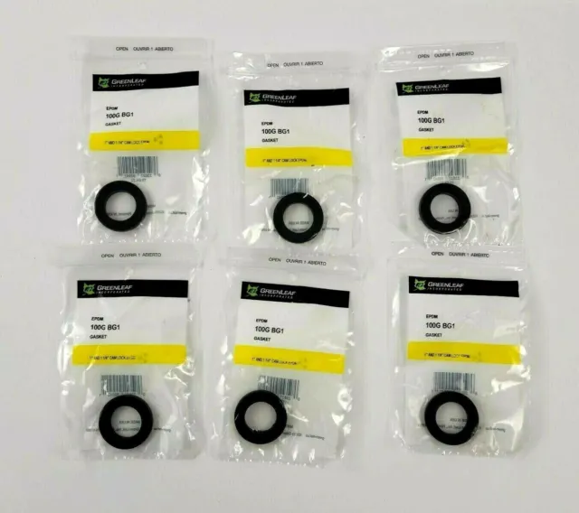 6 PACK Greenleaf 100GBG1 Replacement Gasket, 1" and 1 1/4" Cam Lock EPDM