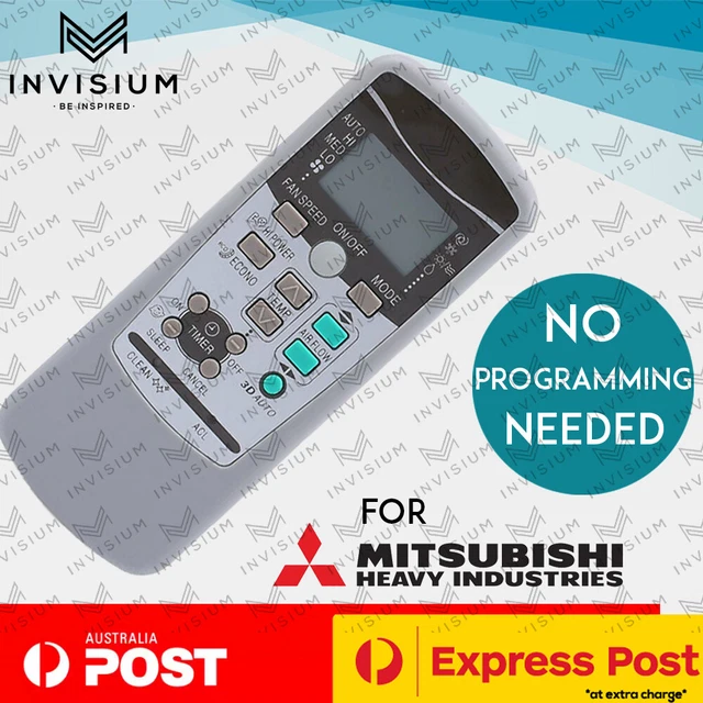 Aurorad Telecomando del condizionatore d'Aria Universale for Mitsubishi SRKQI25H 35H RKX502A001 B C F S RYD502A017 RKX502A001P RKX502A007