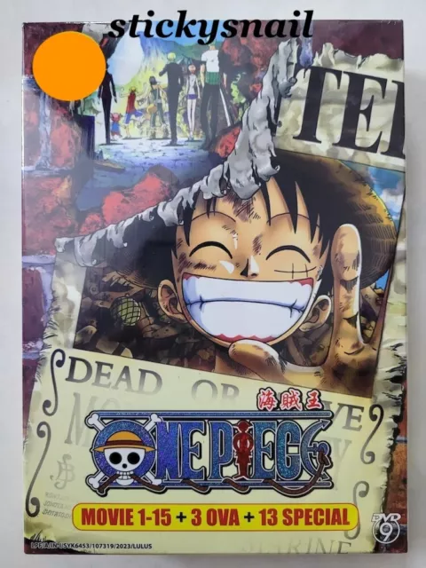 Anime DVD ONE PIECE COLLECTION Movie 1-15 + 3 OVA + 13 Special ENG SUB Region 0