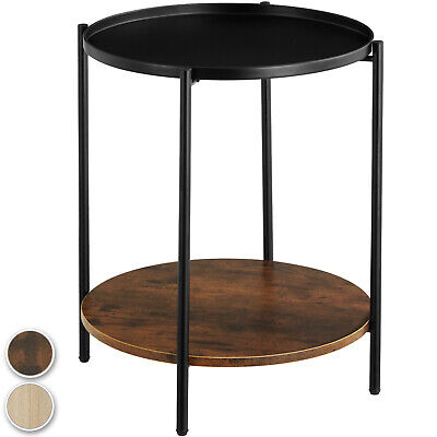 TecTake Table d’appoint rectangulaire table basse industrielle bout de canapé bois MDF 