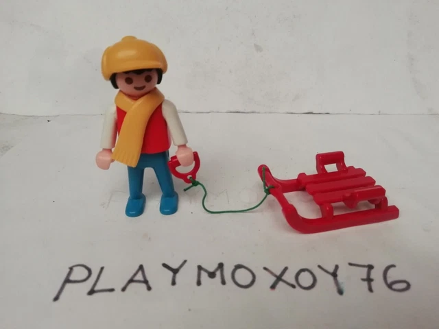 Lot Playmobil Vintage Sports D'hiver 1978 - Skieurs, Luge, Patins, #3561