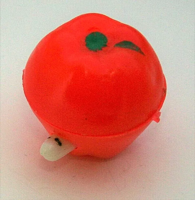 Mini Worm in Apple Plastic Hong Kong 1960s NOS New Vending Machine Prize