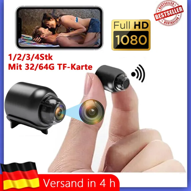 WIFI Mini Kamera Überwachung Wlan Hidden IR Camera Spycam 1080P HD Nachtsicht