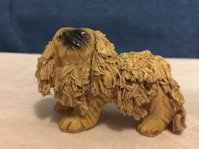 Spaghetti Lace Pekingese Pekinese Puppy Dog Figurine