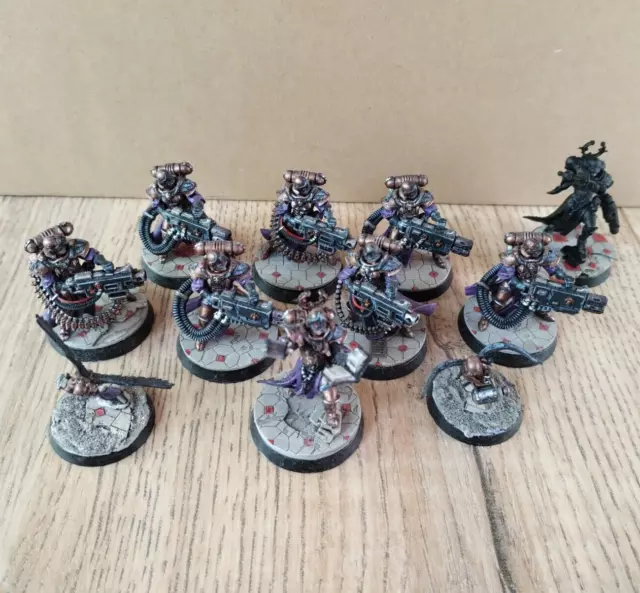 Warhammer 40k Adepta Sororitas 9x Retributor Squad + 2 Armorium Cherubs bemalt