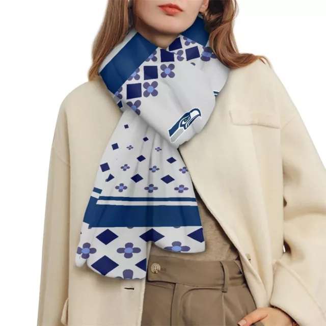 Seattle Seahawks Scarf Shawl Soft Head Neck Scarf Travel Lightweight Wrap Gifts