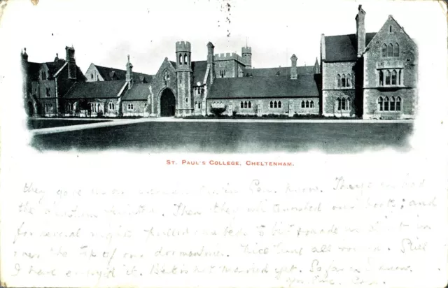 St Pauls College Cheltenham postcard antique printed social history