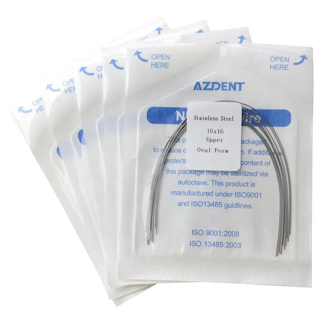 10PCS/KIT Dental Orthodontic Oval Stainless Steel Rectangular Arch Wires AZDENT