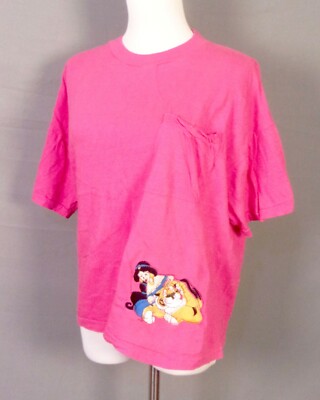 Vintage 90s Cerise Stix Ltd Bootleg ALADDIN T-Shirt Jasmin Rajah Carrée Fit Sz S