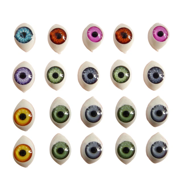 100 piezas Cary Dibujos Animados Muñeca Fabricación Colgante Moda Globos Ojos Falsos Artesanía